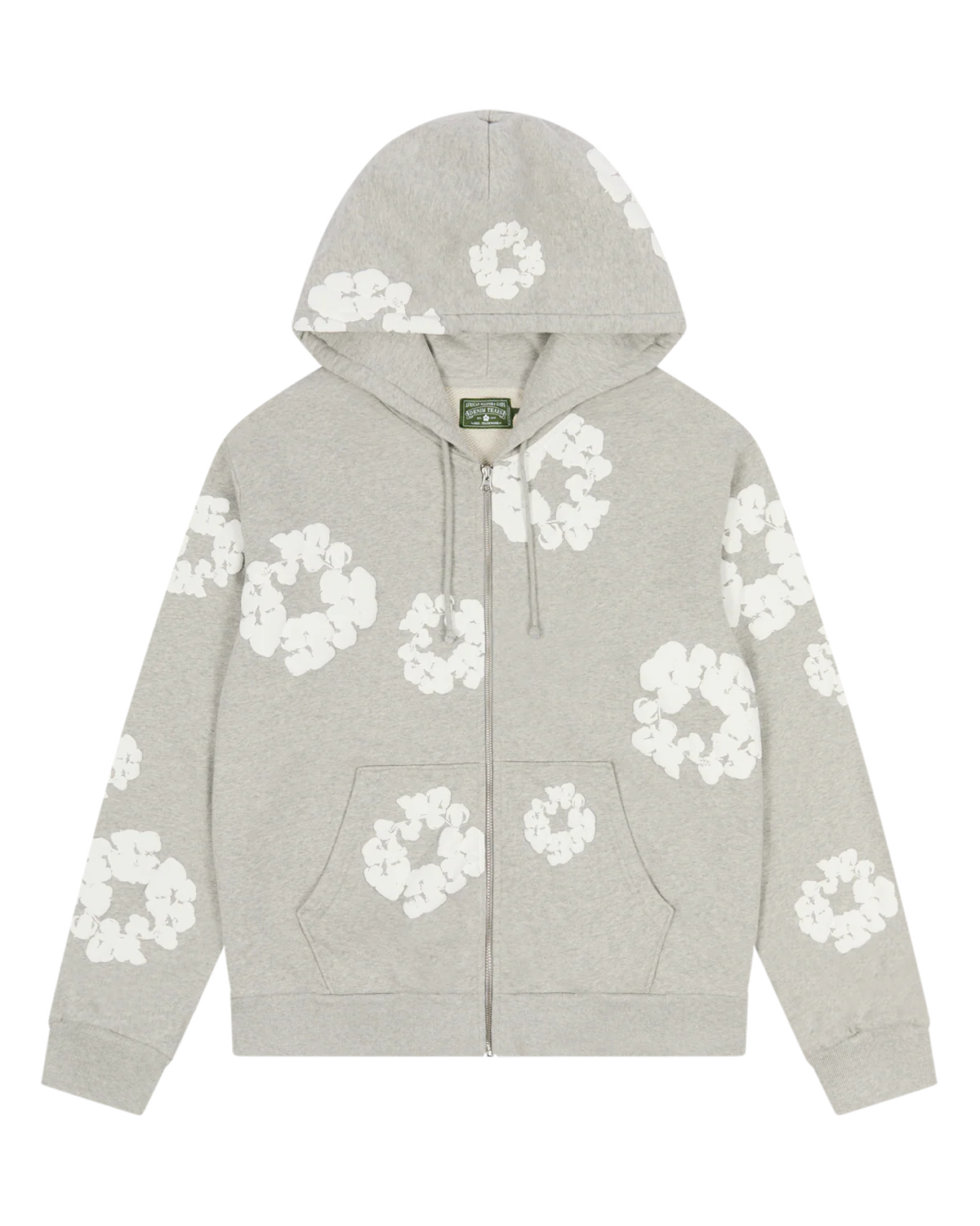 DENIM TEARS-Cotton Wreath Zip Hoodie GRAY-SS25TZH1141