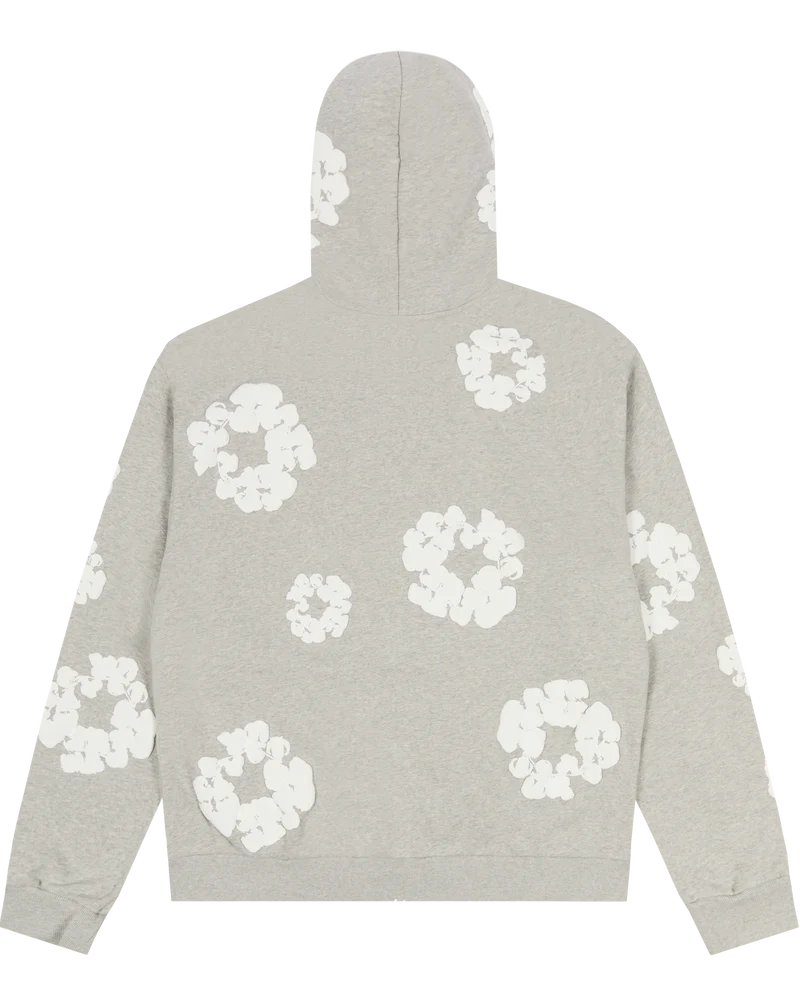 DENIM TEARS-Cotton Wreath Zip Hoodie GRAY-SS25TZH1141