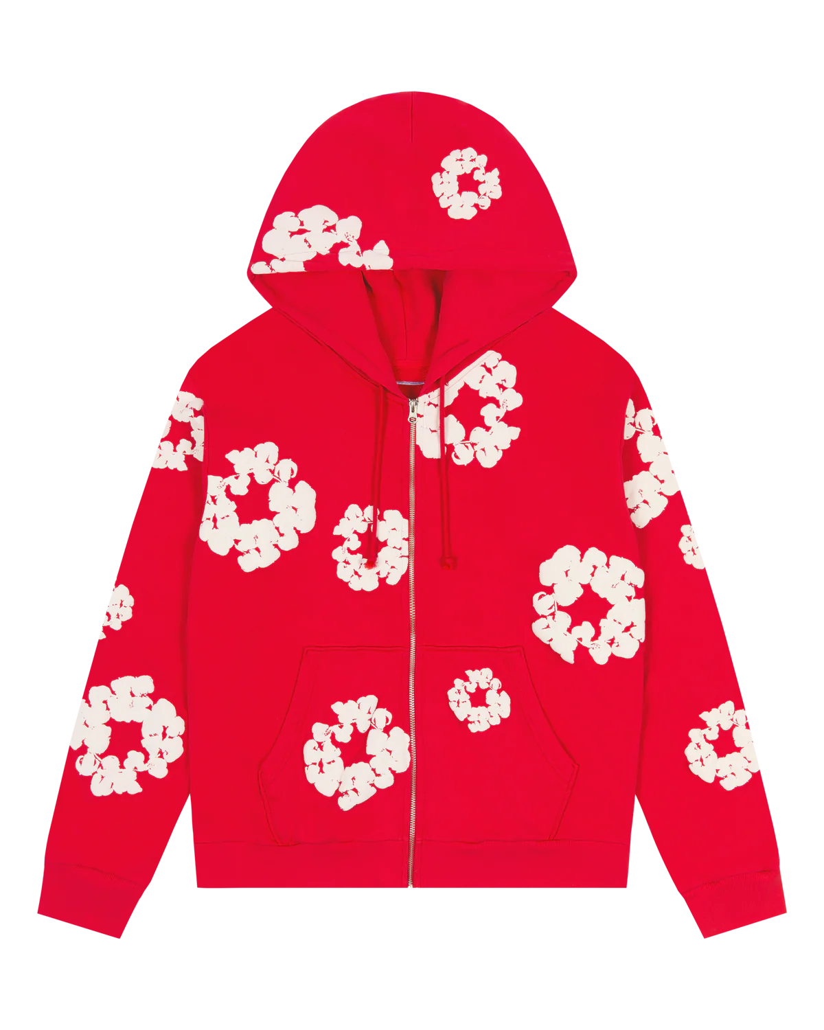 DENIM TEARS-Cotton Wreath Zip Hoodie RED-SS25TZH1141