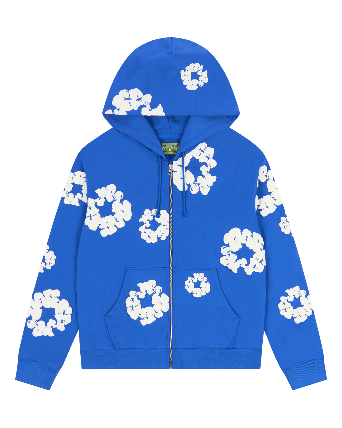 DENIM TEARS-Cotton Wreath Zip Hoodie blue-SS25TZH1141