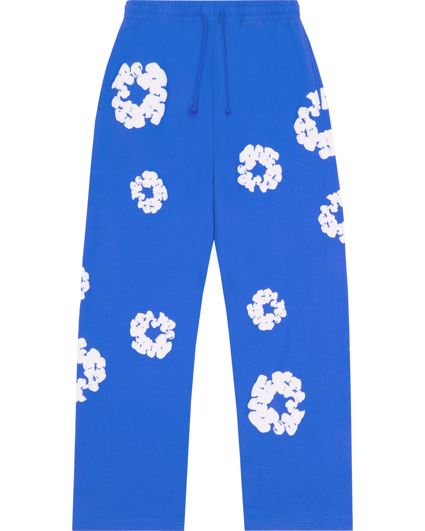 DENIM TEARS-Cotton Wreath Baggy Sweatpants Blue-SS25BAS1140