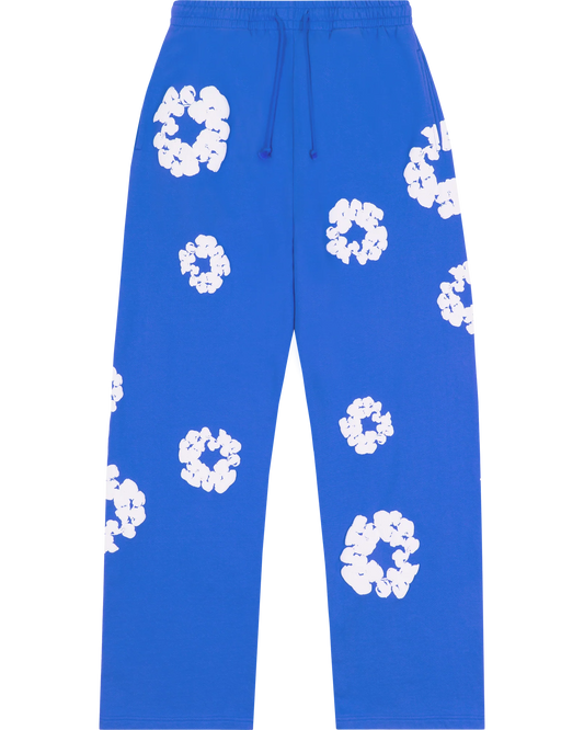 DENIM TEARS-Cotton Wreath Baggy Sweatpants Blue-SS25BAS1140