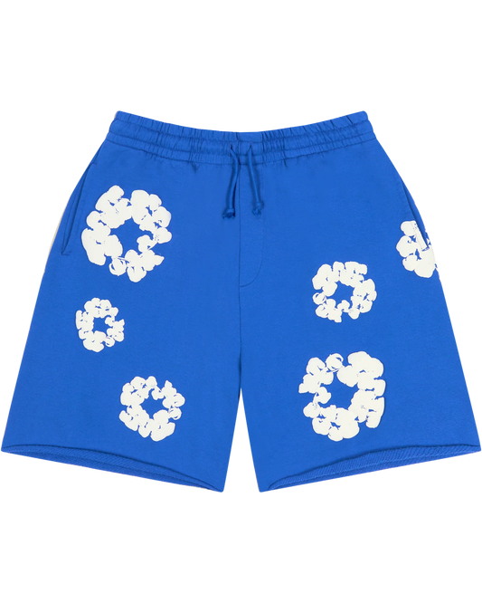 DENIM TEARS-Cotton Wreath Sweatshorts Blue-SS25BRS95