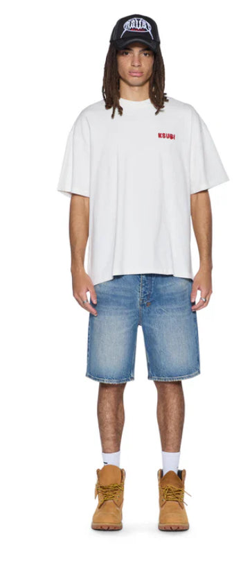 KSUBI-Mekanik Biggie Ss Tee Vintage White-MFA25TE010