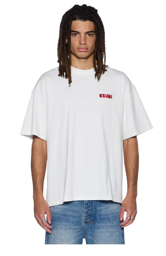 KSUBI-Mekanik Biggie Ss Tee Vintage White-MFA25TE010