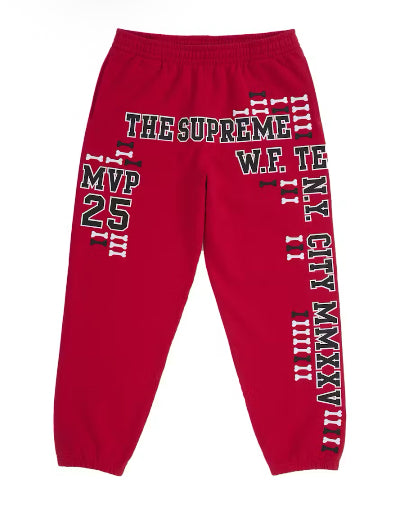 Supreme League Champs Sweatpant RED