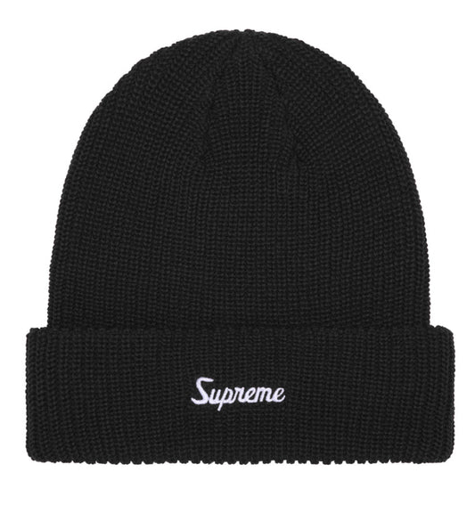 SUPREME-Loose Gauge Beanie BLACK
