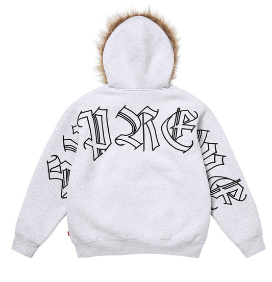 SUPREME- Faux Fur Zip Up Hooded Sweatshirt -FW25SW23