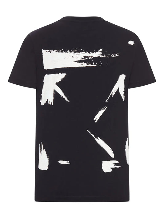 OFF WHITE-New Season Off-White arrow-print T-shirt-OMAA027F25JER0081001