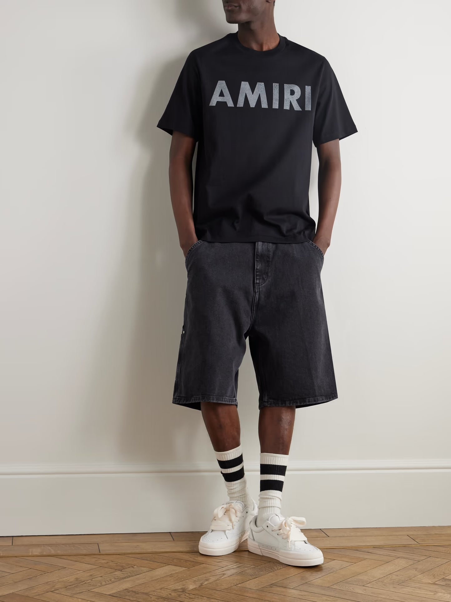 AMIRI-Stencil Logo-Print Cotton-Jersey T-Shirt-AMJYTE1214001