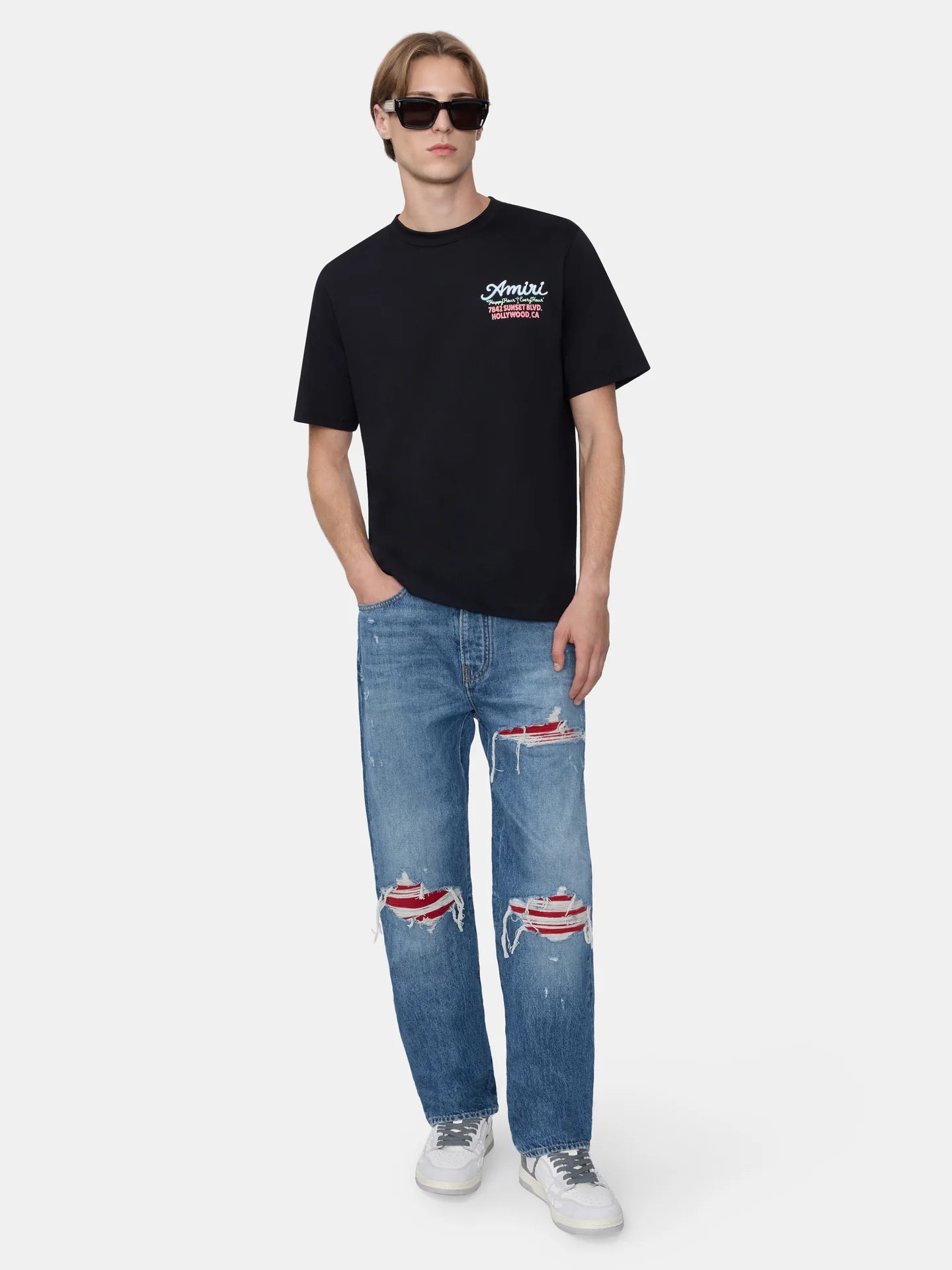 AMIRI-AMIRI NEON LIGHTS OVERSIZED TEE-