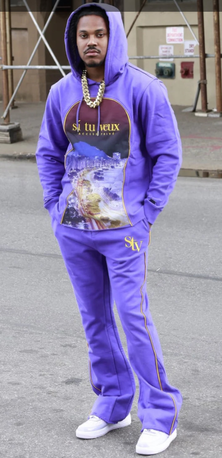 SI TU VEUX RIVIERA HOODIE - VIOLET PURPLE - TV0101