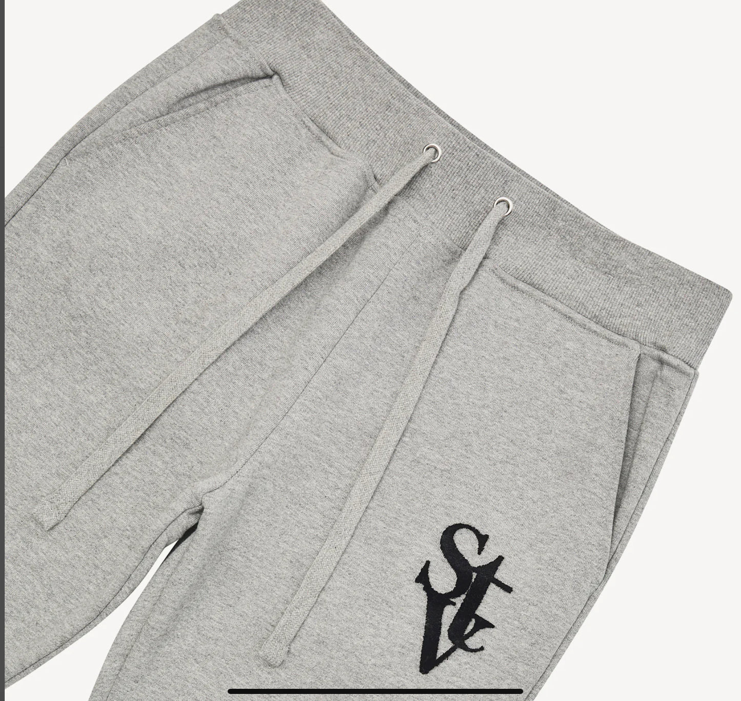 STV STACKED FLARE JOGGER - HEATHER GREY - TV0092