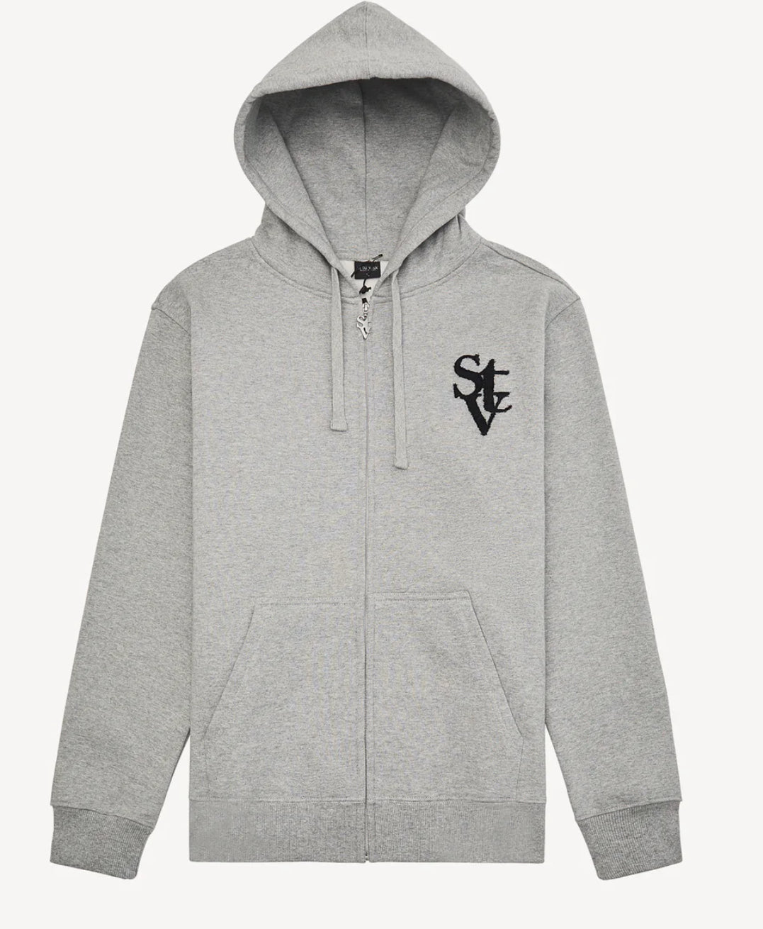 SI TU VEUX LOGO ZIP HOODIE - HEATHER GRAY - TV0091