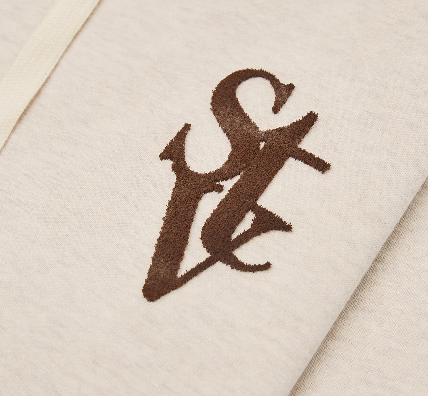 SI TU VEUX LOGO ZIP HOODIE - HEATHER OATMEAL - TV0091