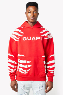 GUAPI-BLOOD RED HELL DRAGGER HOODIE-386BRHDHS