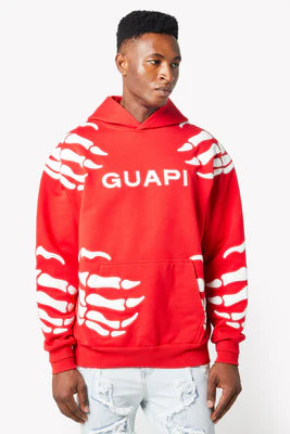 GUAPI-BLOOD RED HELL DRAGGER HOODIE-386BRHDHS