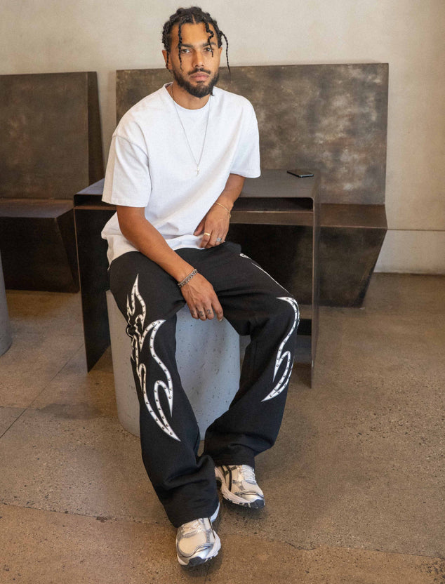 EPTM STUD TRIBAL PANTS - BLACK