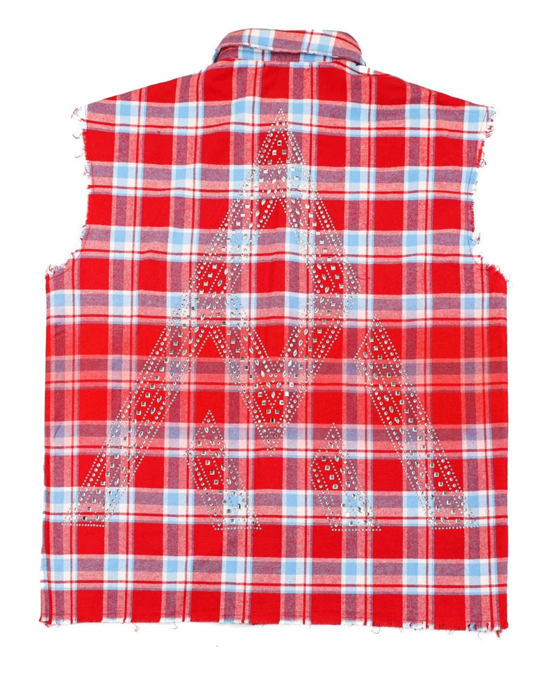 PAPER MONEY-RHINESTONE FLANNEL RED