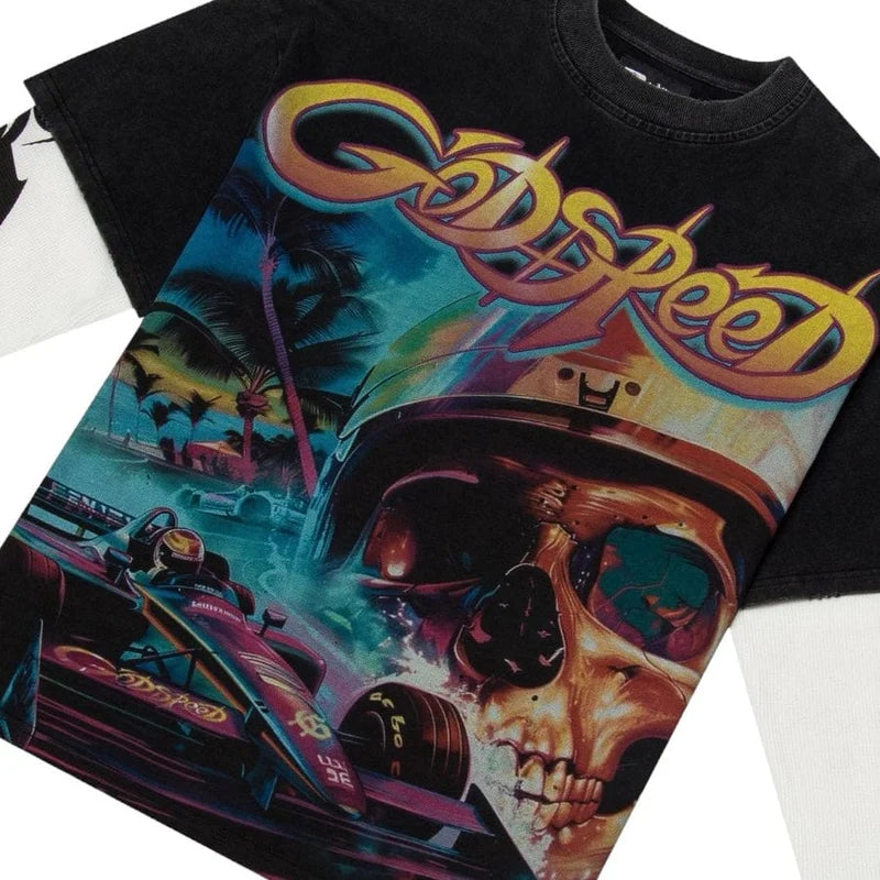 GODSPEED F1 DREAMS LAYERED T SHIRT (BLACK)