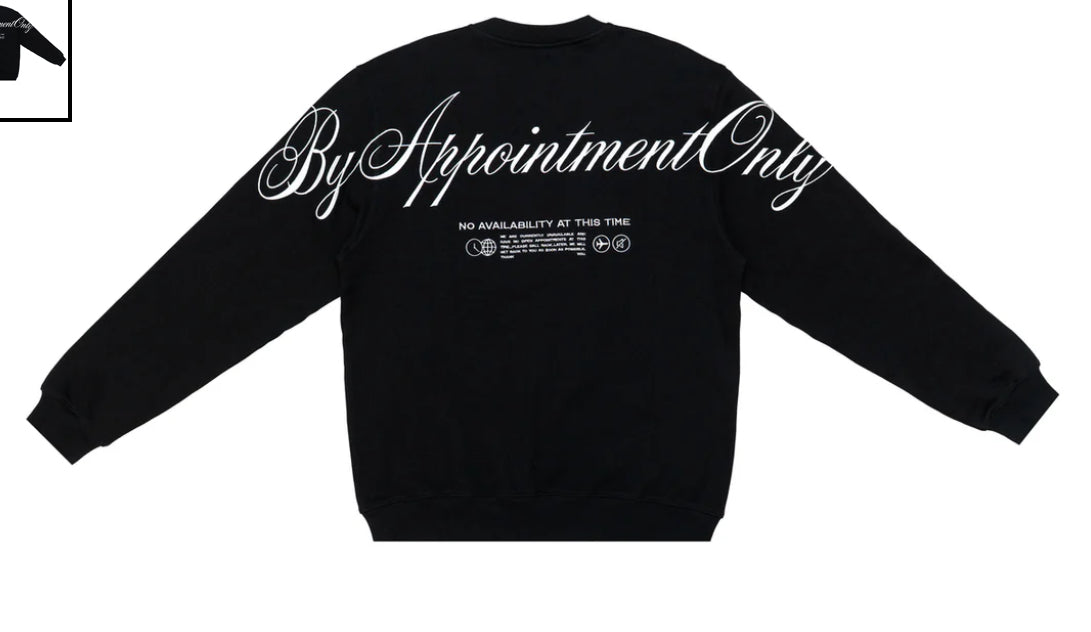 BY APPOINTMENT ONLY DO NOT DISTURB CREWNECK