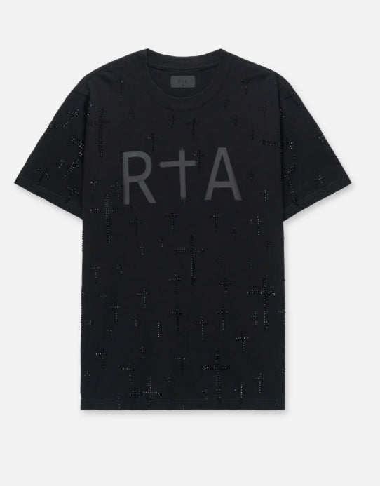 RTA-LIAM SHORT SLEEVE TEE | BLACK CRYSTAL RTA-MDGDK911-T1192BKCRT