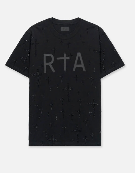 RTA-LIAM SHORT SLEEVE TEE | BLACK CRYSTAL RTA-MDGDK911-T1192BKCRT