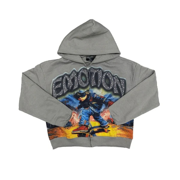 MIXED EMOTION-Last Ride’ Rhinestone Hoodie