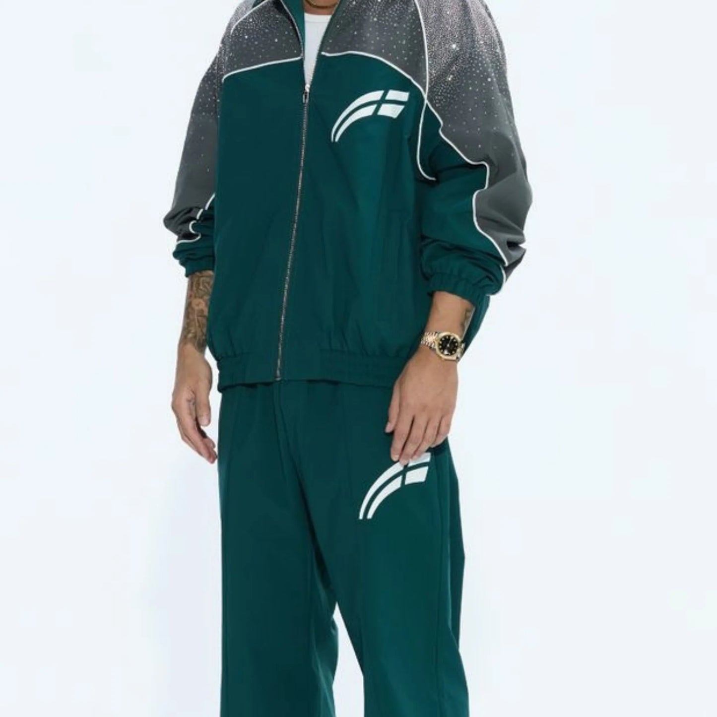 Rvs Labs "Astral" Windbreaker Pants (Emerald/Grey)