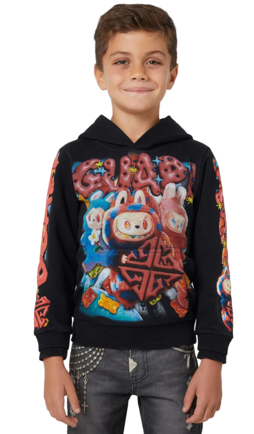 GUAPI| KIDS BLACK CANDY RIOT HOODIE