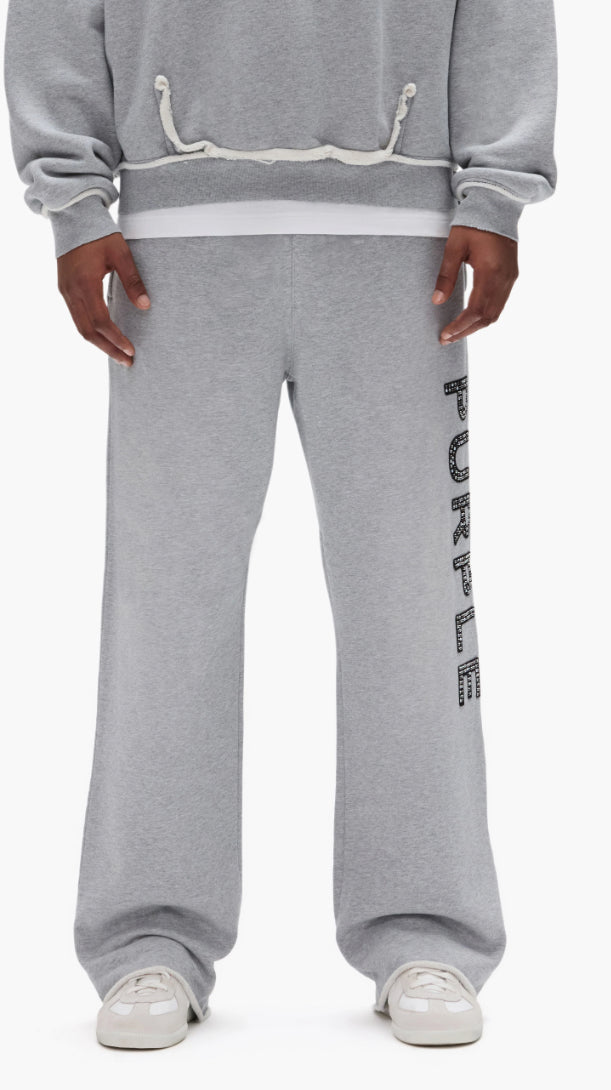 PURPLE-Crystal Applique Sweatpant-M4159-MGPA126