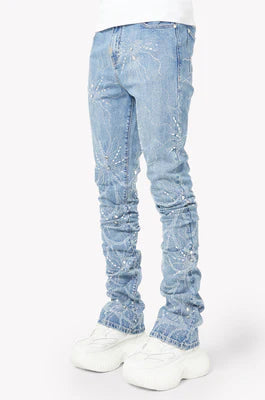 GUAPI-STEEL BLUE SPIDER DENIM