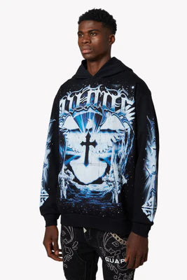 GUAPI-BLACK HEAVENS VAULT HOODIE V1
