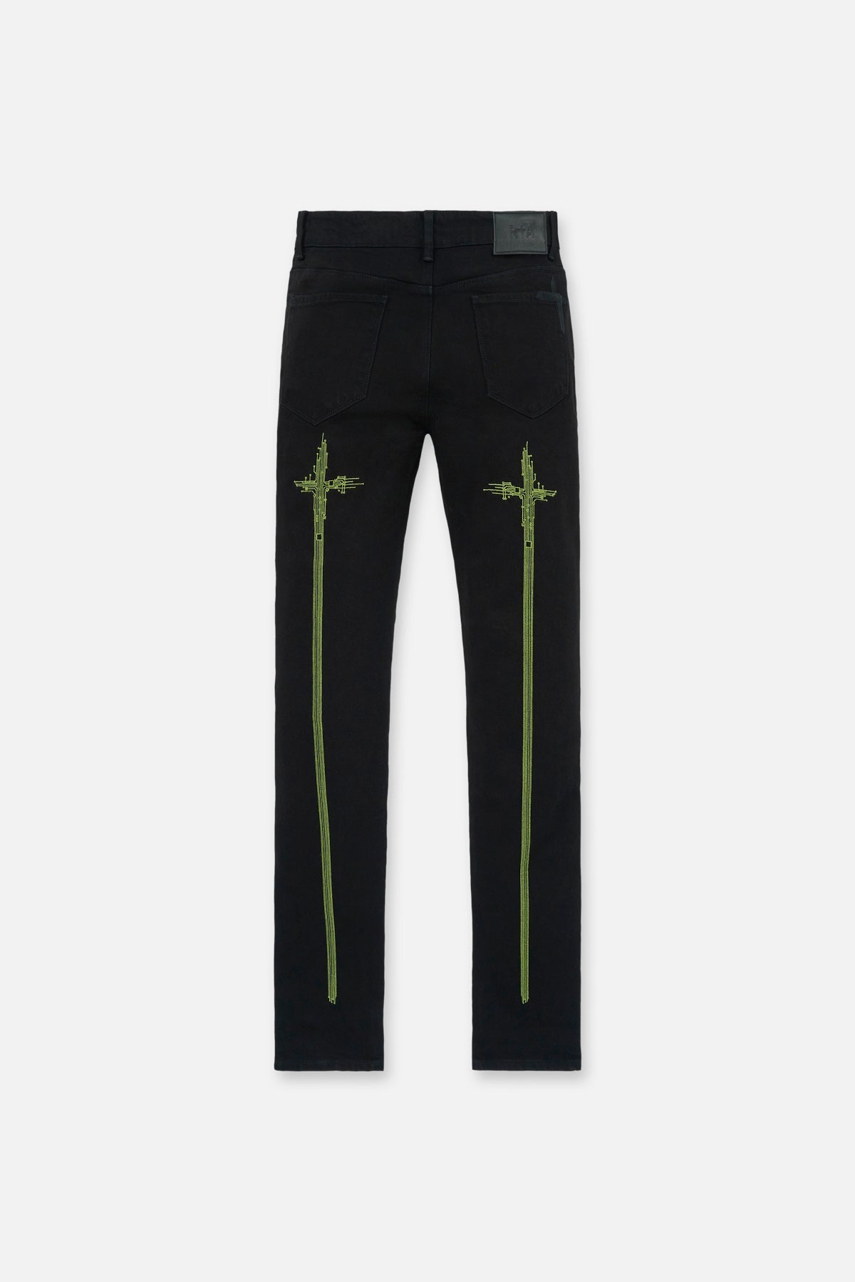 RTA-BRYANT SKINNY JEAN | BLACK GREEN DIGITAL CROSS