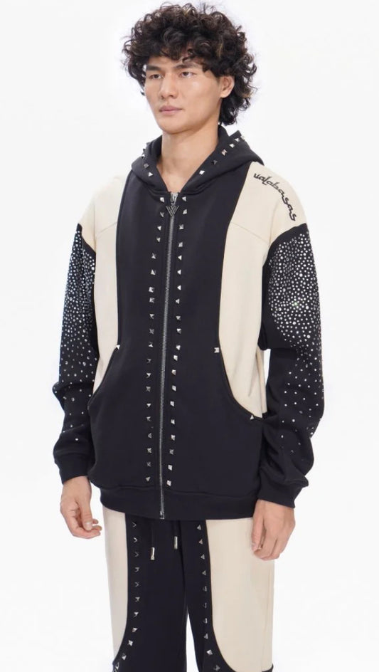 VALABASAS PONCHO FLEECE JACKET BLACK