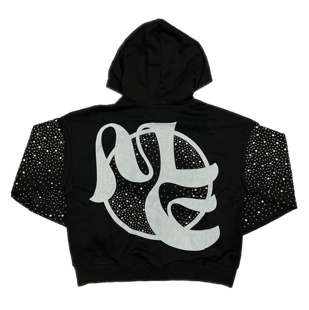 MIXED EMOTION-Fallen Angels Rhinestone Hoodie