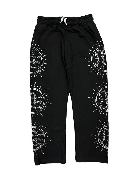 MIXED EMOTION-Eclipse’ Black Rhinestone Sweats
