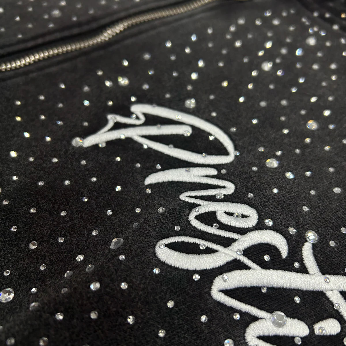 PRESTIGE-Prestige Collection | Diamond Dust Zip Hoodie - Black