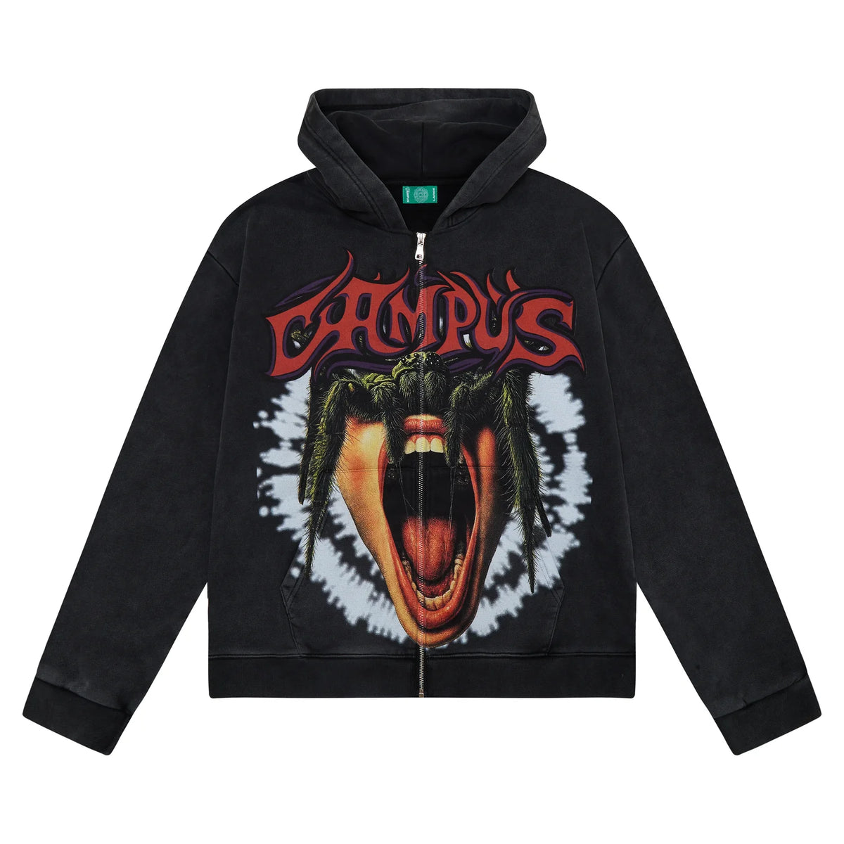 CAMPUS Void Zip-Up Hoodie - Black