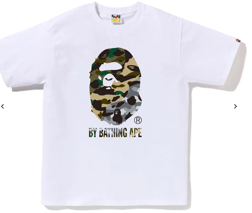 BAPE-1ST CAMO CRAZY BY BATHING APE TEE MENS-1L30110017