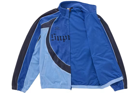 SUPREME Umbro Velour Track Jacket Blue