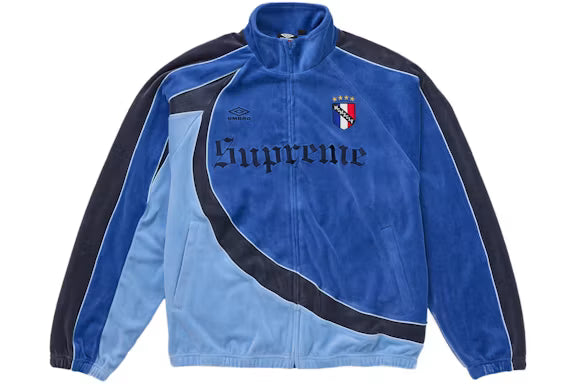 SUPREME Umbro Velour Track Jacket Blue