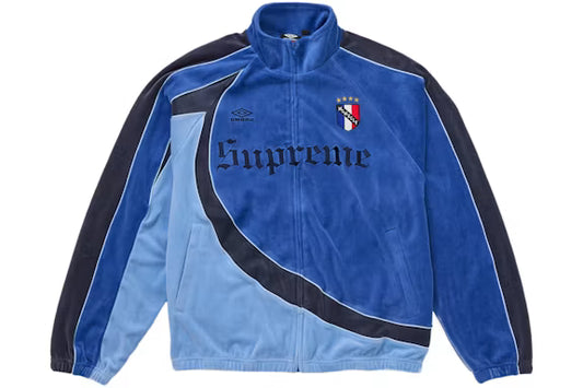 SUPREME Umbro Velour Track Jacket Blue