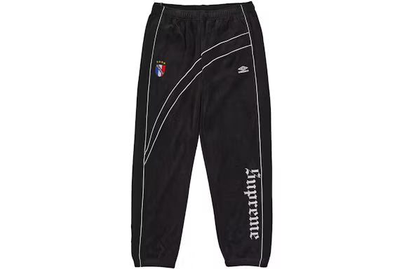 SUPREME Umbro Velour Track Pant Black