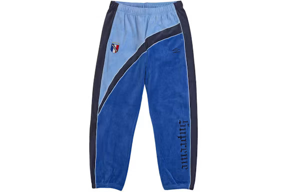 SUPREME Umbro Velour Track Pant Blue