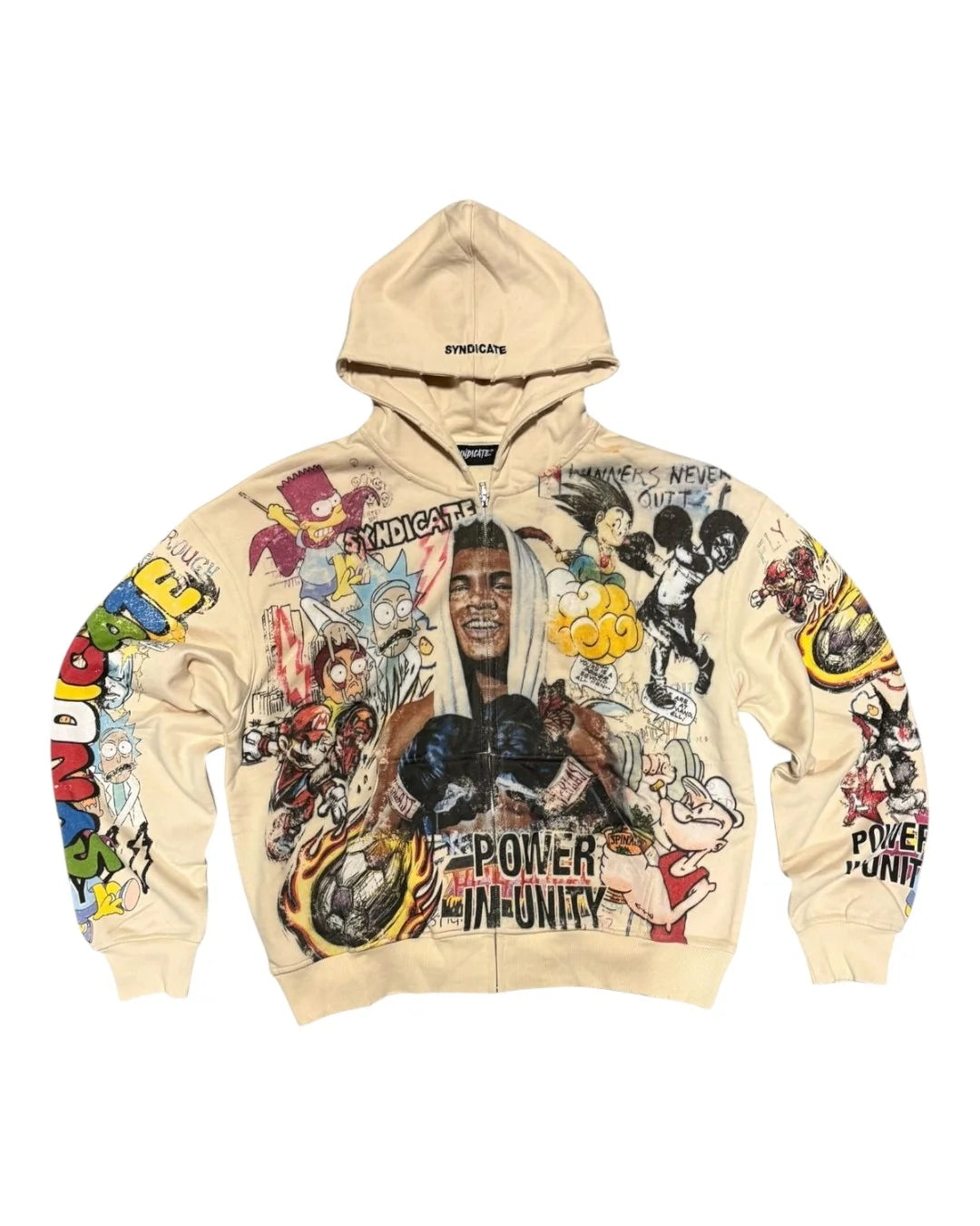 The Syndicate Unity Beige Zip Up Hoodie