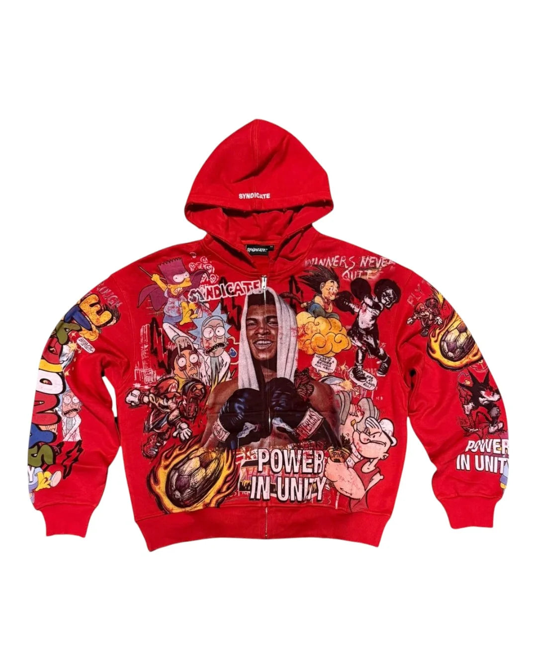 The Syndicate Unity Red Zip Up Hoodie