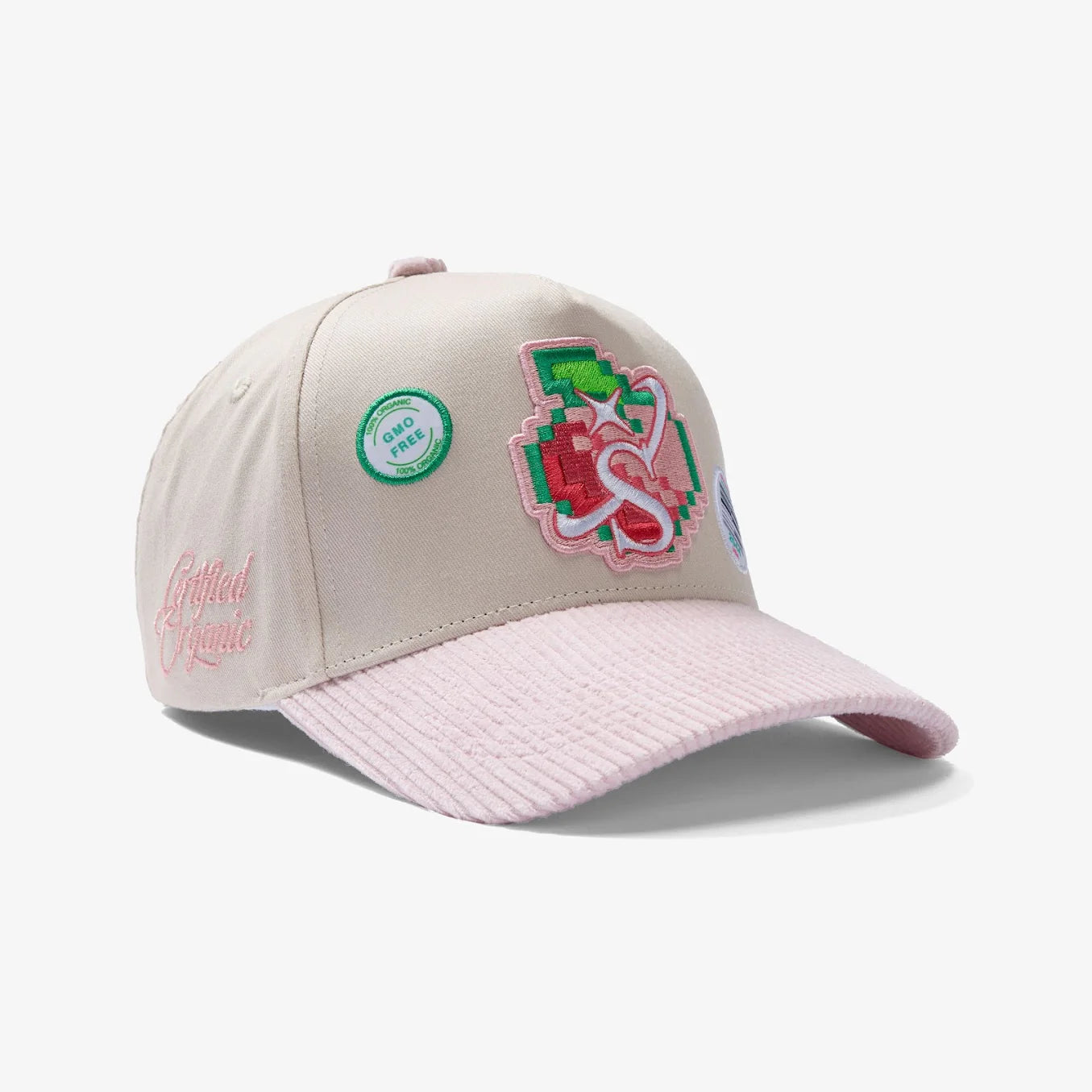 SUGARHILL "All Natural" Hat (cream/pink corduroy)