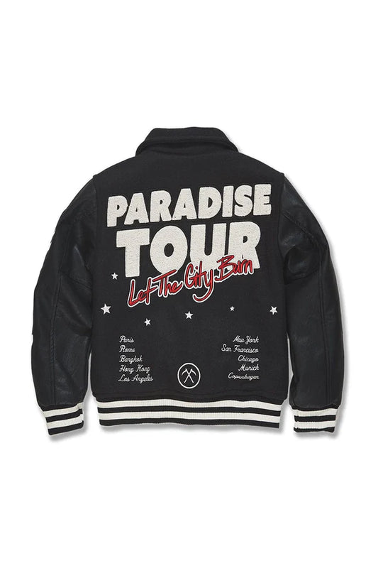 Kids Paradise Tour Varsity Jacket (Black)  91632B