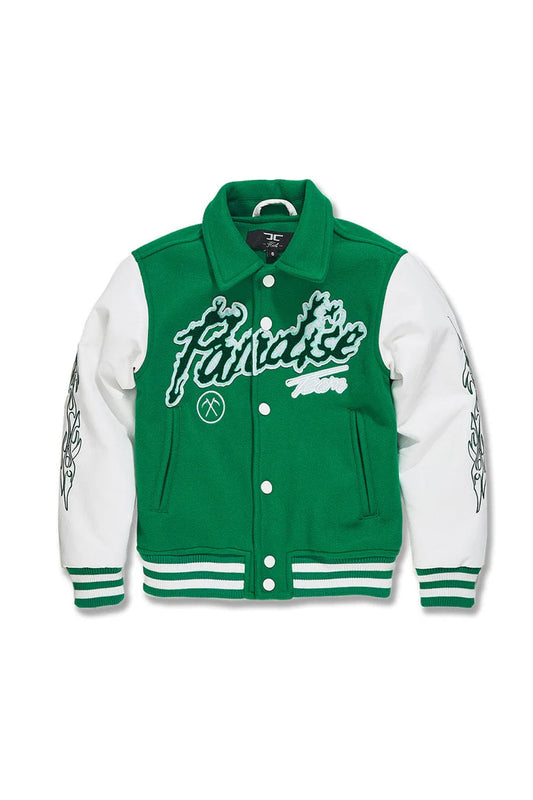 Kids Paradise Tour Varsity Jacket (Green) 91632B